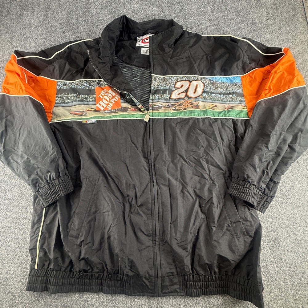 Chase Authentics NASCAR Tony Stewart 20 Home Depot Jacket Mens 2XL Black Orange